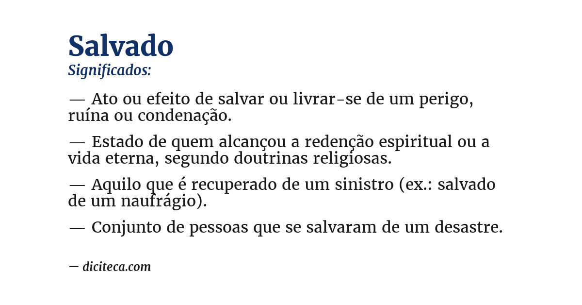 Significado de salvado