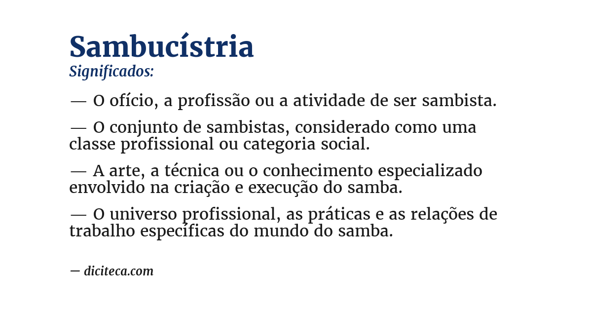 Significado de sambucístria
