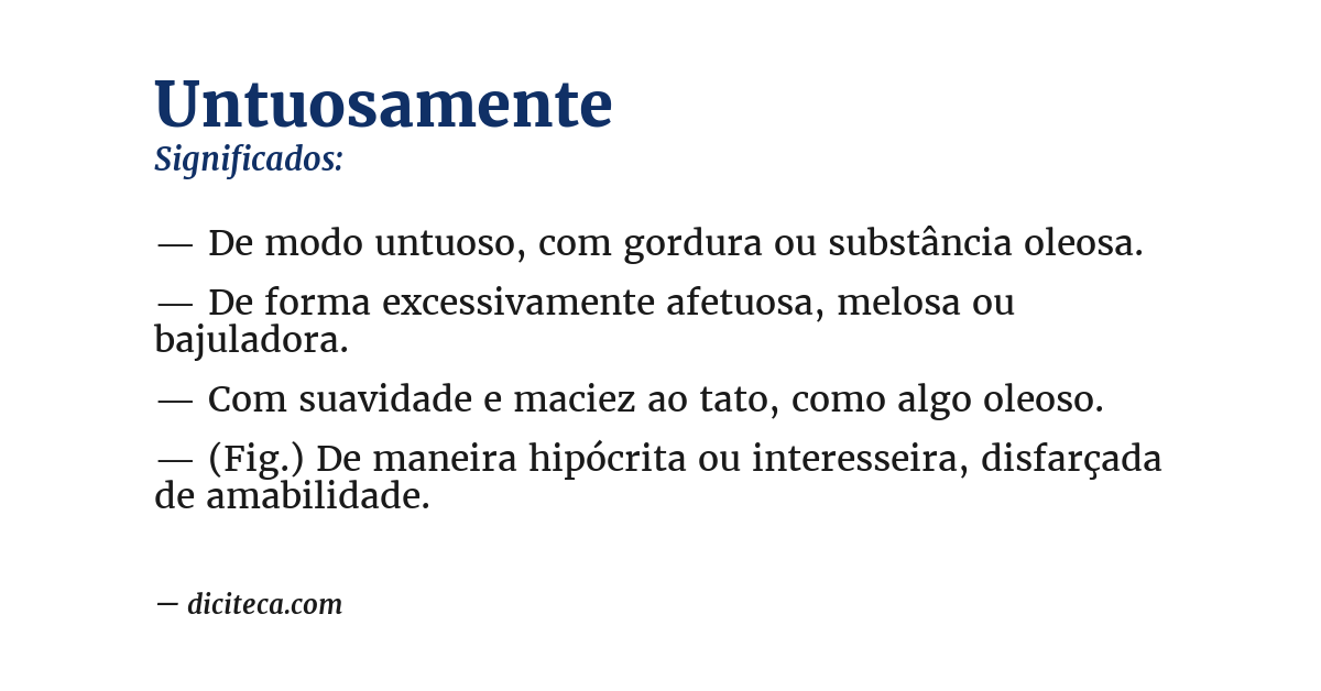 Significado de untuosamente