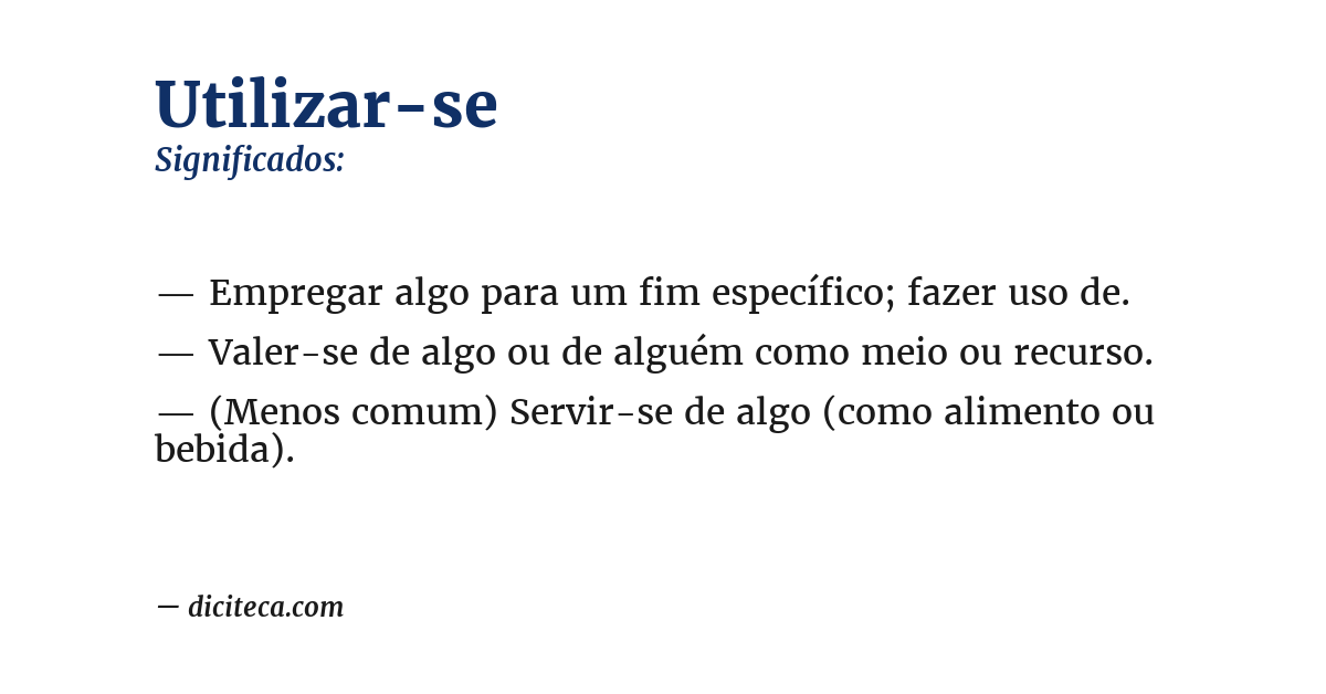Significado de utilizar-se