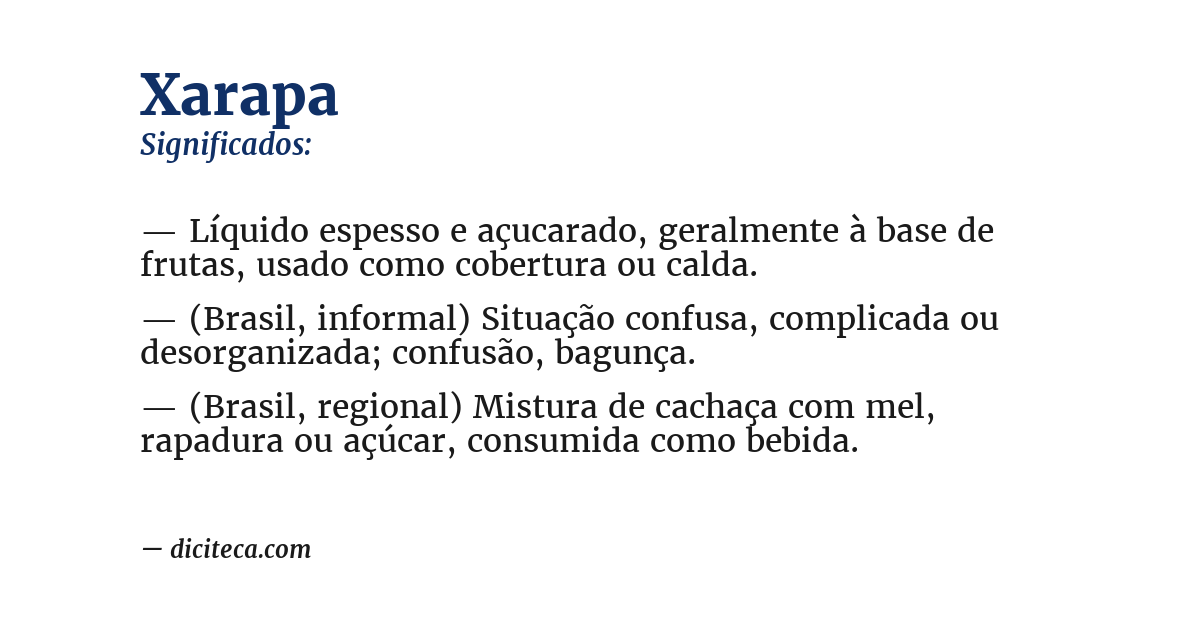 Significado de xarapa