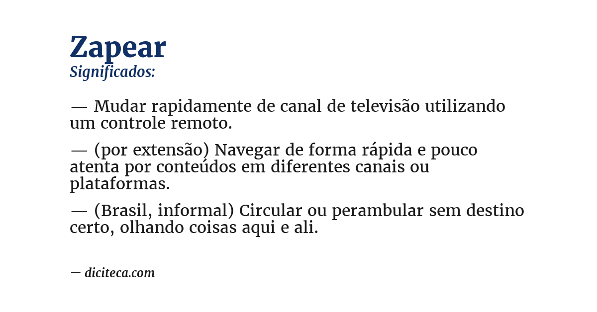 Significado de zapear