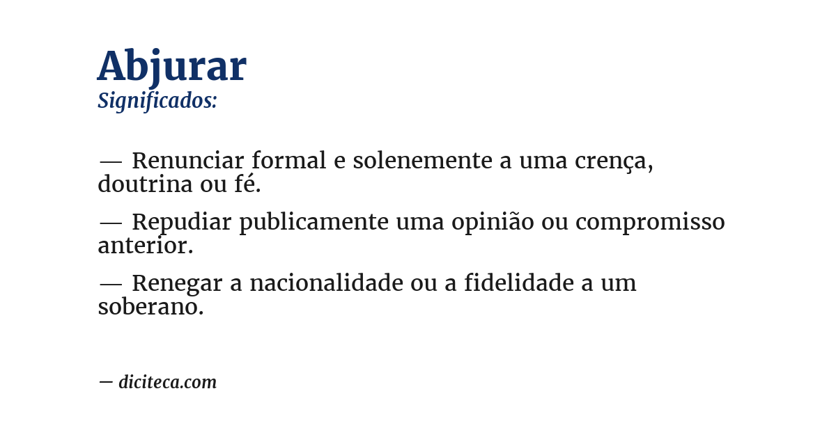 Significado de abjurar