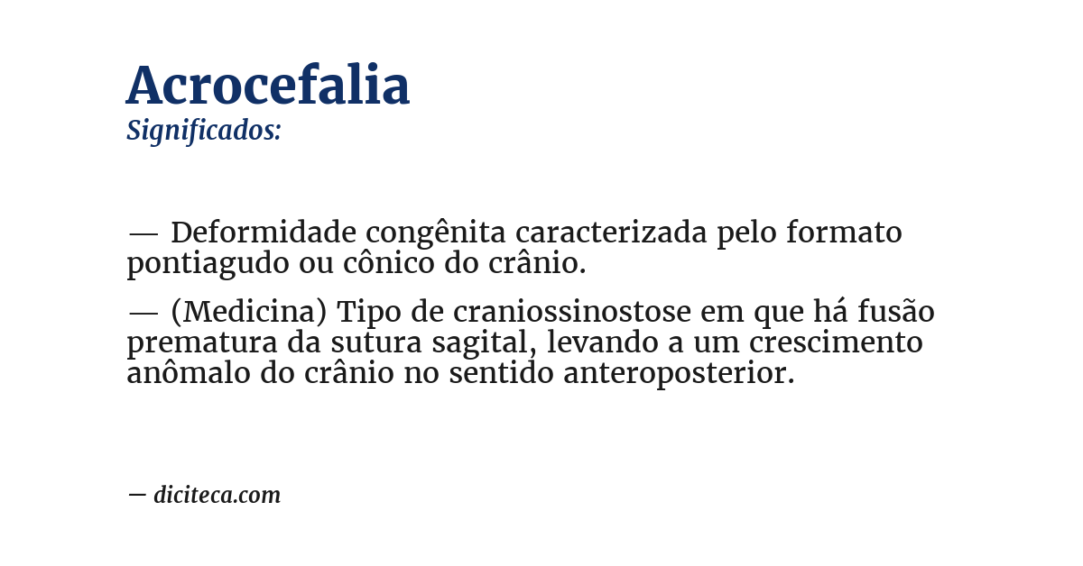 Significado de acrocefalia
