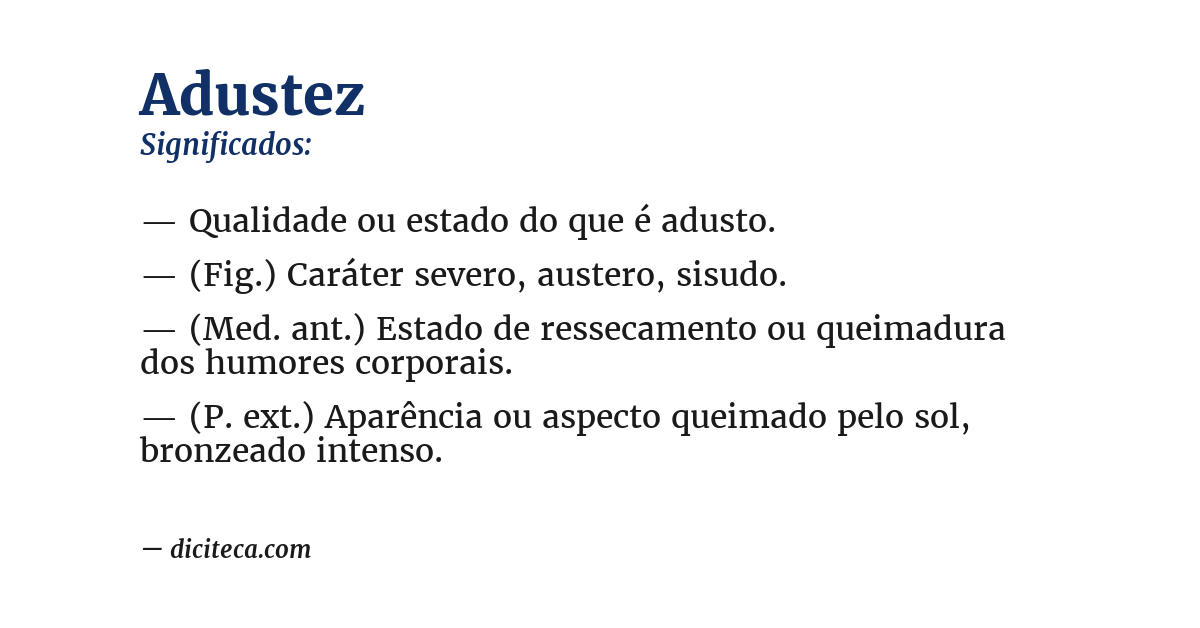 Significado de adustez