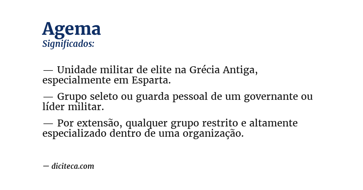 Significado de agema