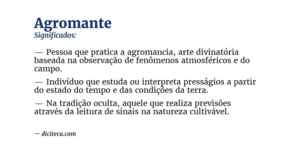 Significado de agromante