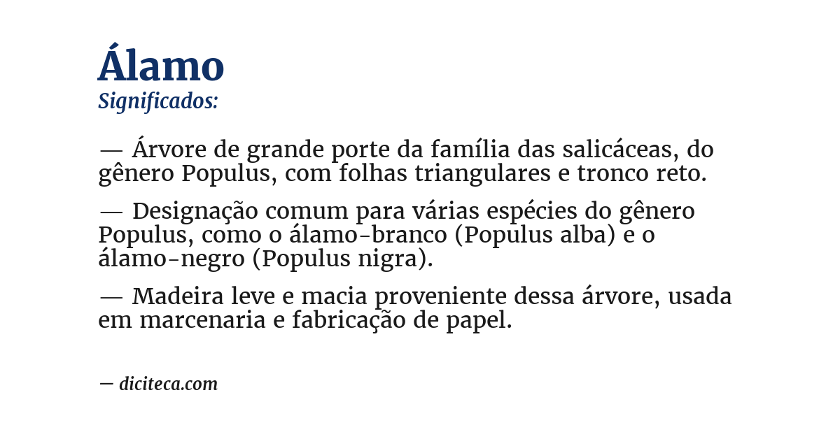 Significado de álamo