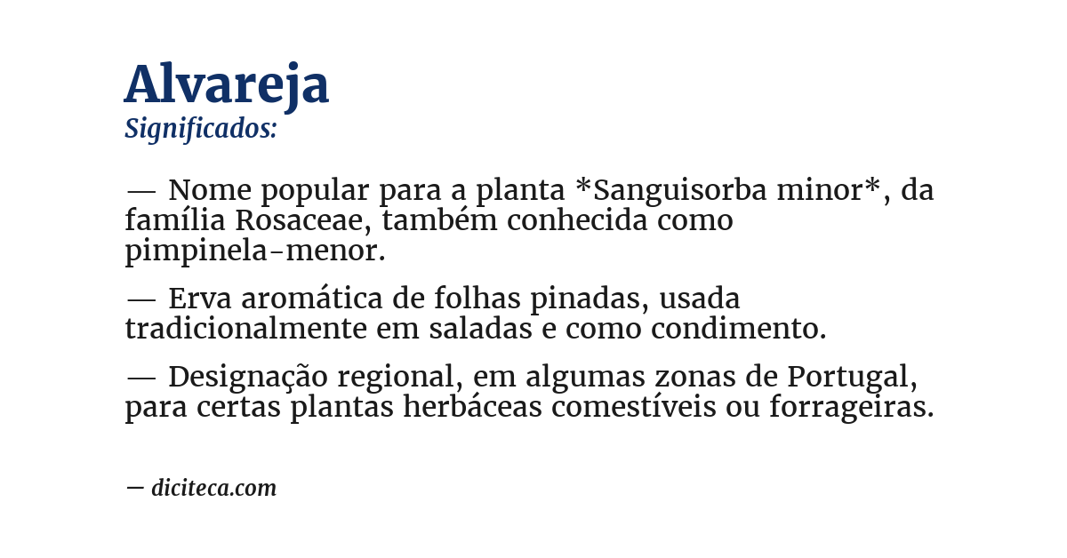 Significado de alvareja