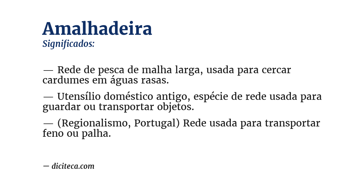 Significado de amalhadeira