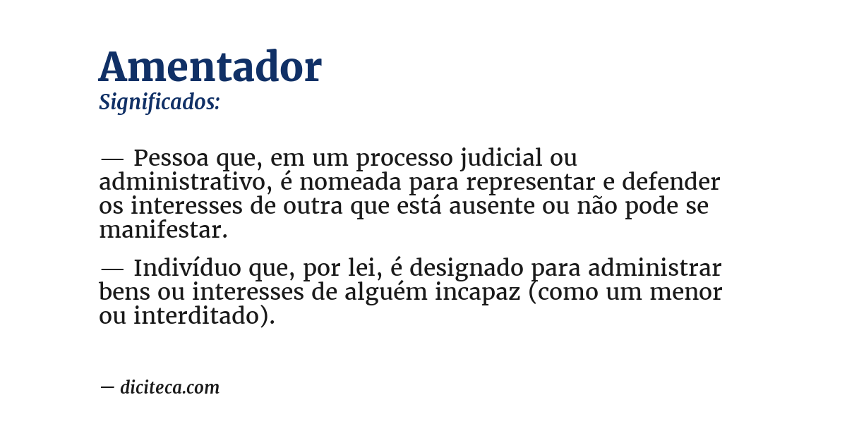 Significado de amentador