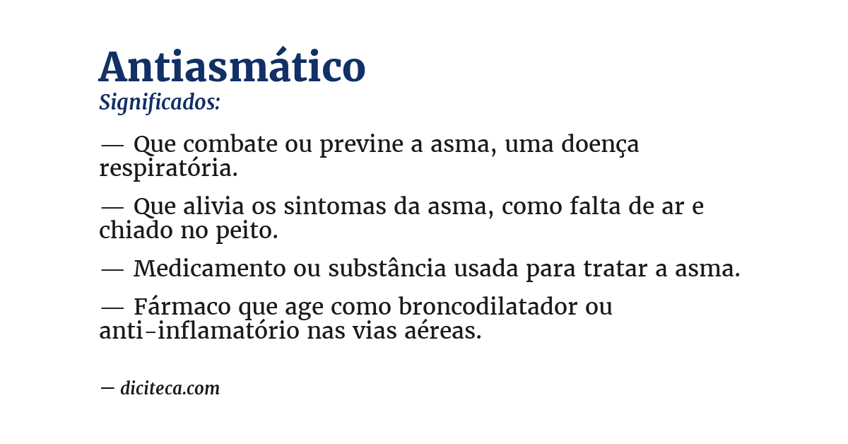 Significado de antiasmático