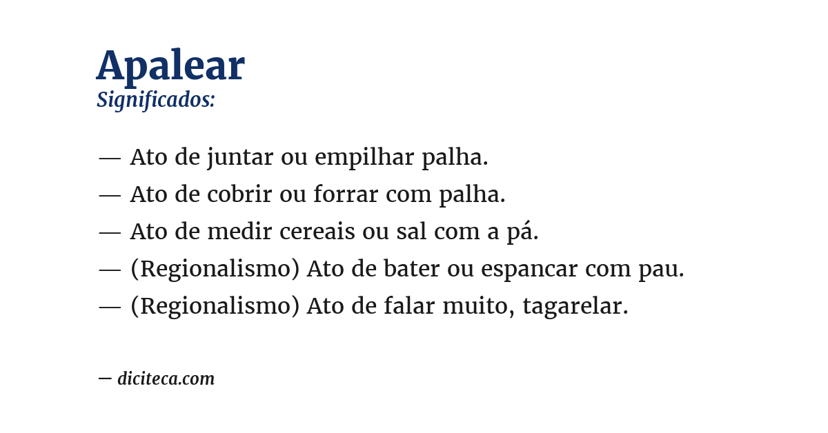 Significado de apalear
