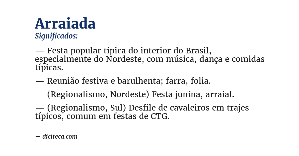 Significado de arraiada