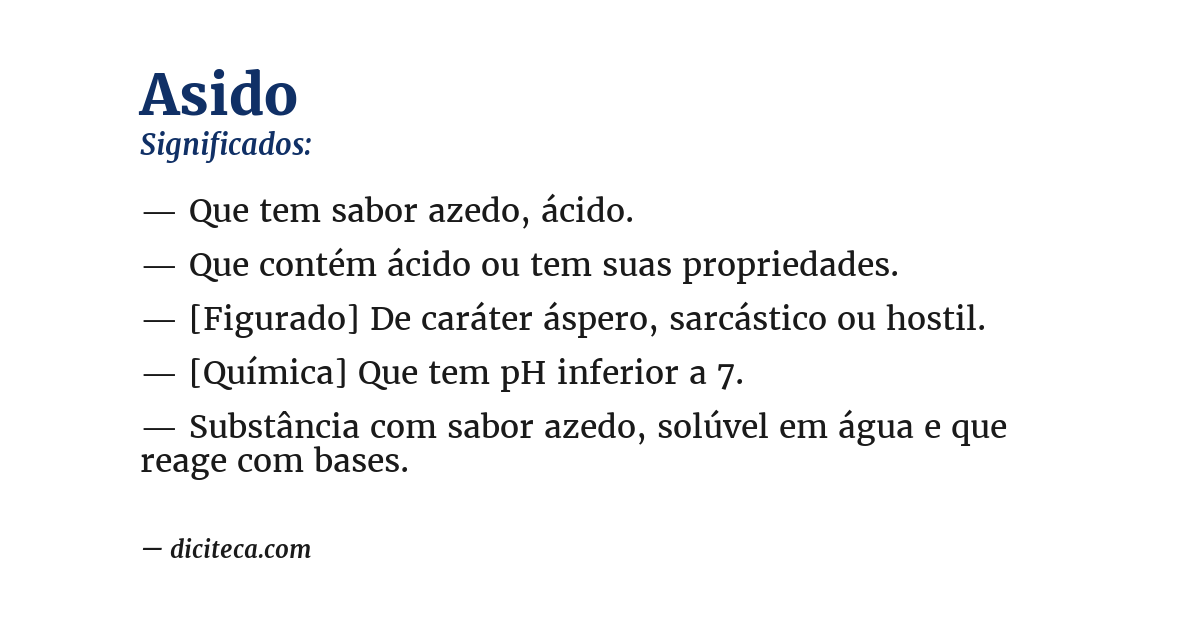 Significado de asido