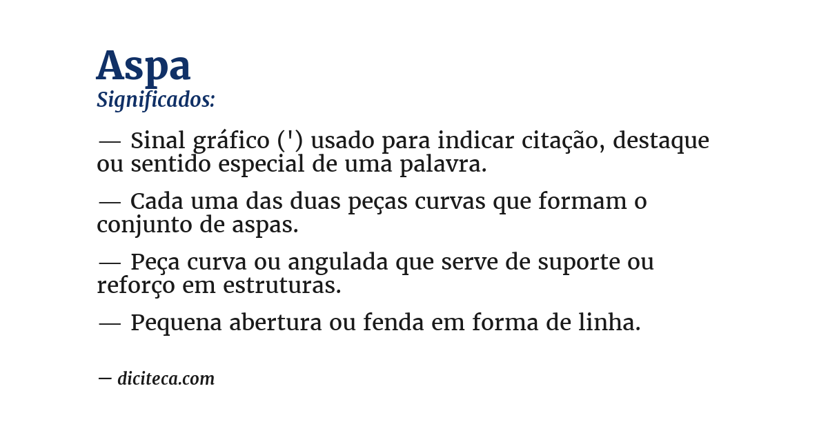 Significado de aspa