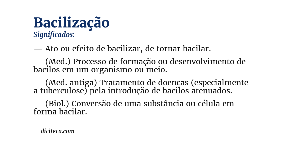 Significado de bacilização