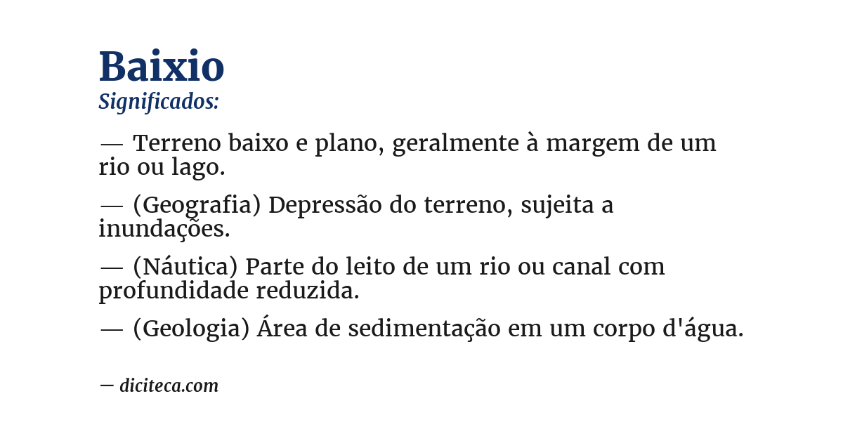 Significado de baixio