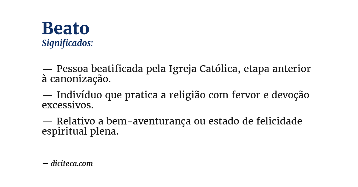 Significado de beato