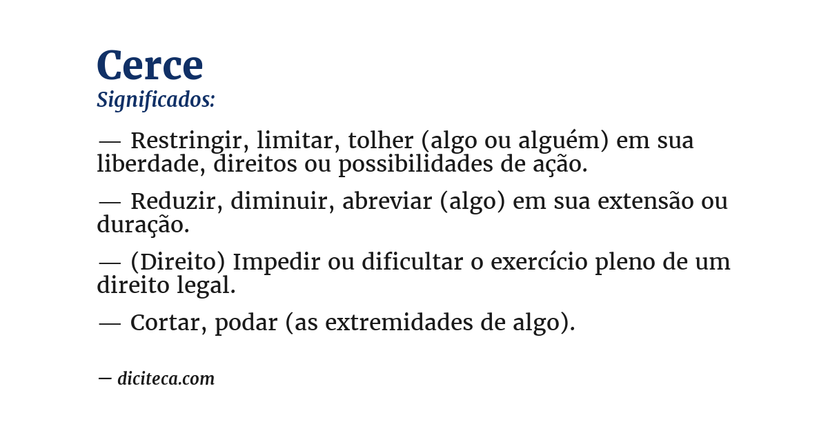 Significado de cerce