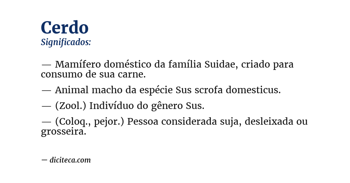 Significado de cerdo