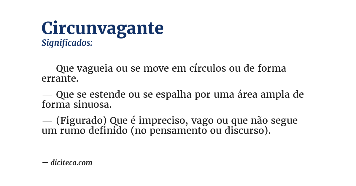 Significado de circunvagante