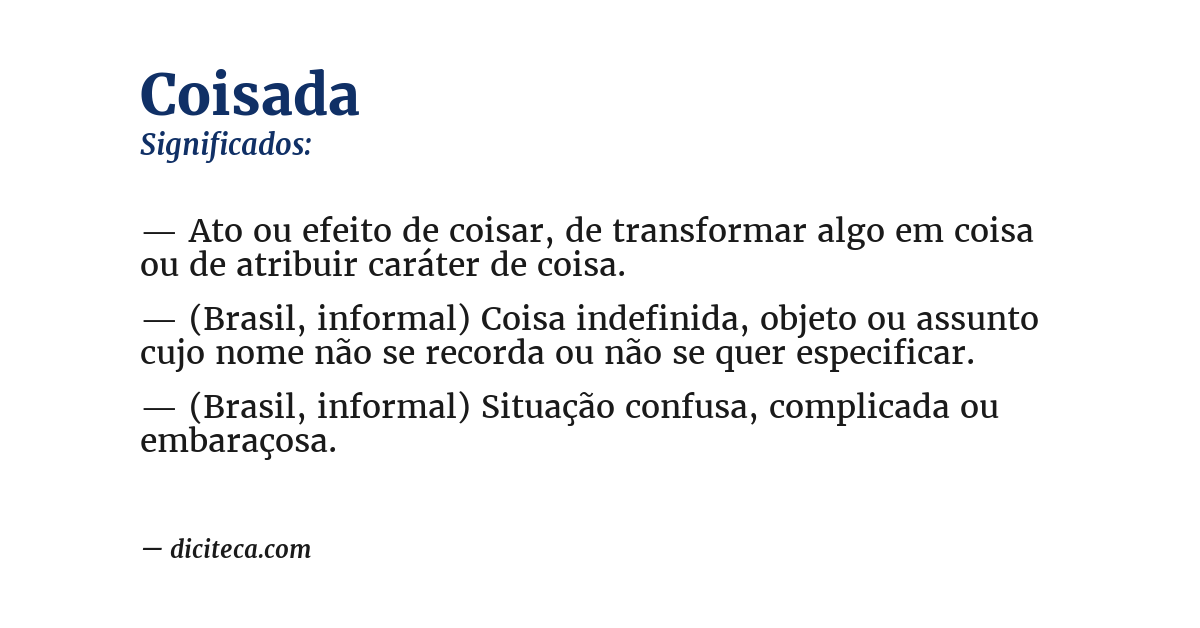 Significado de coisada