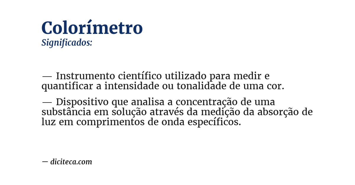 Significado de colorímetro