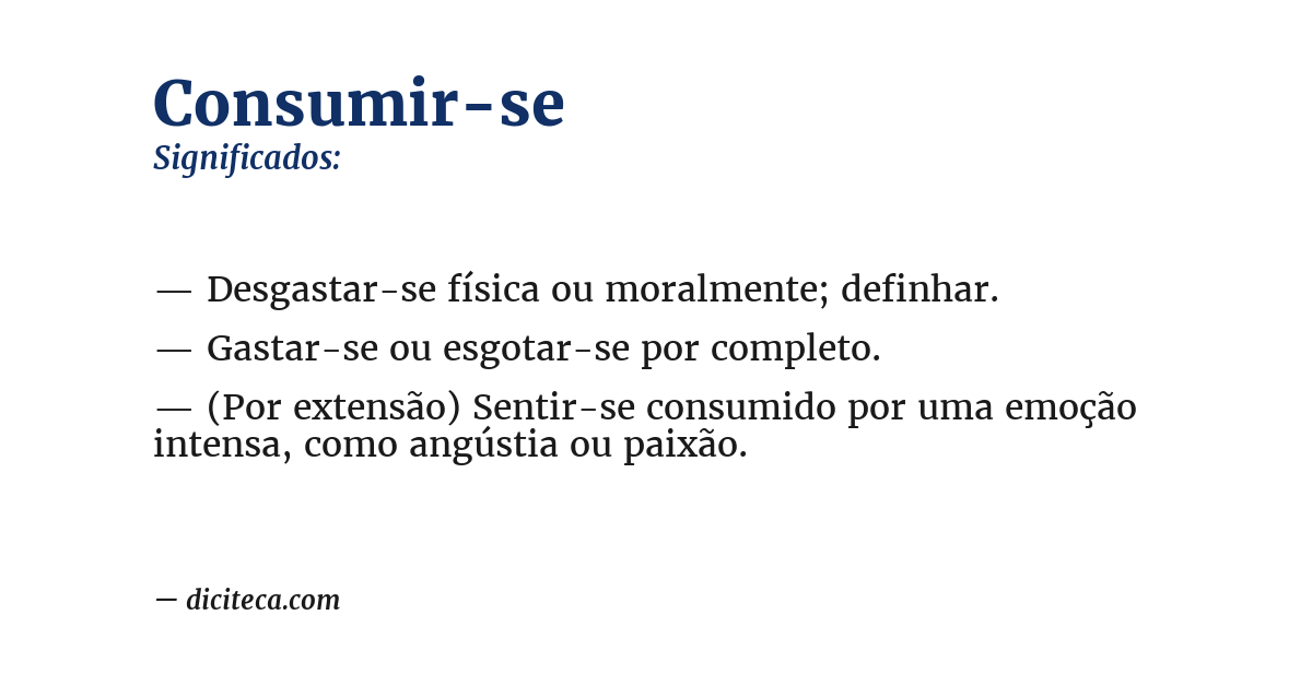 Significado de consumir-se