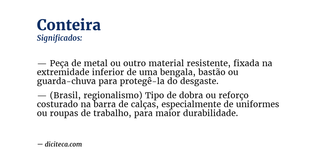Significado de conteira