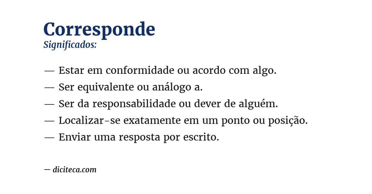 Significado de corresponde