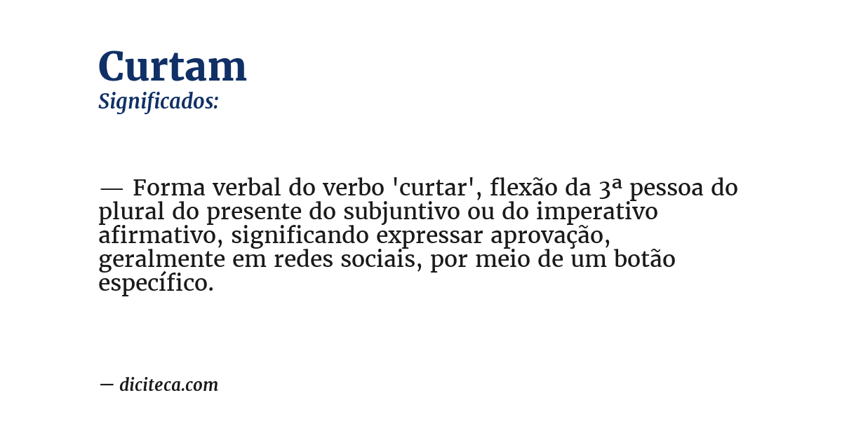 Significado de curtam