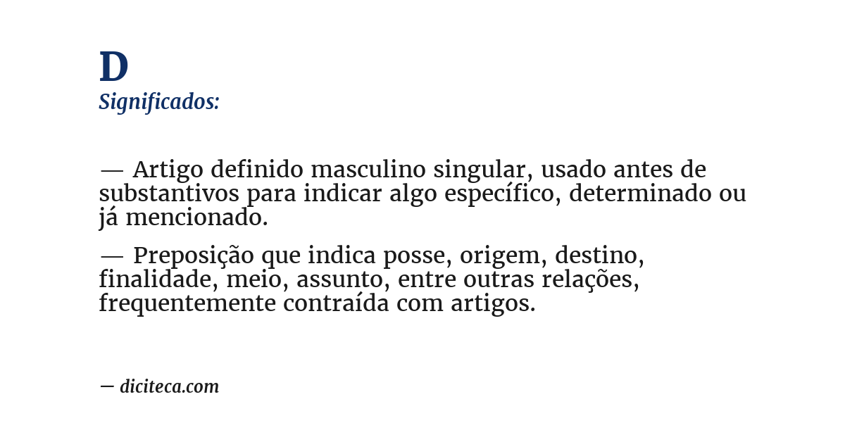 Significado de d