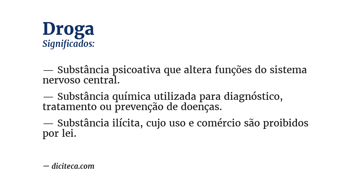 Significado de droga