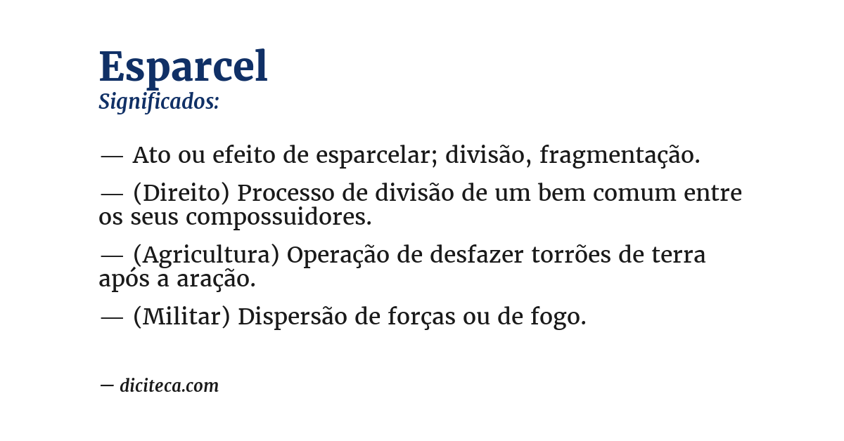 Significado de esparcel