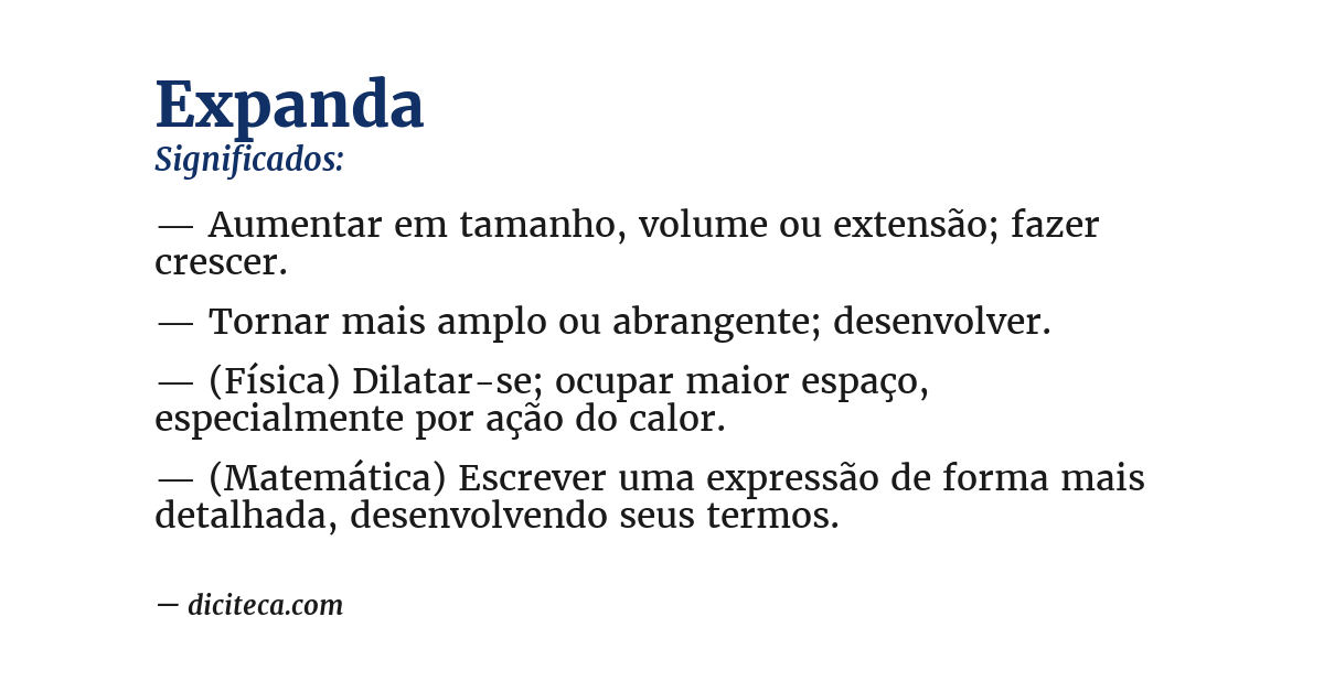 Significado de expanda