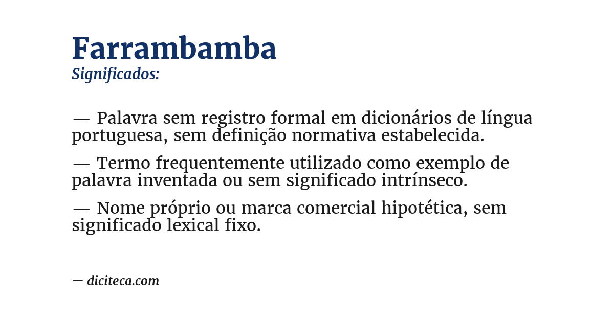 Significado de farrambamba