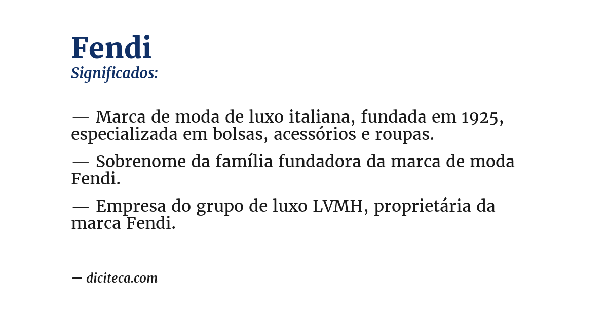 Significado de fendi