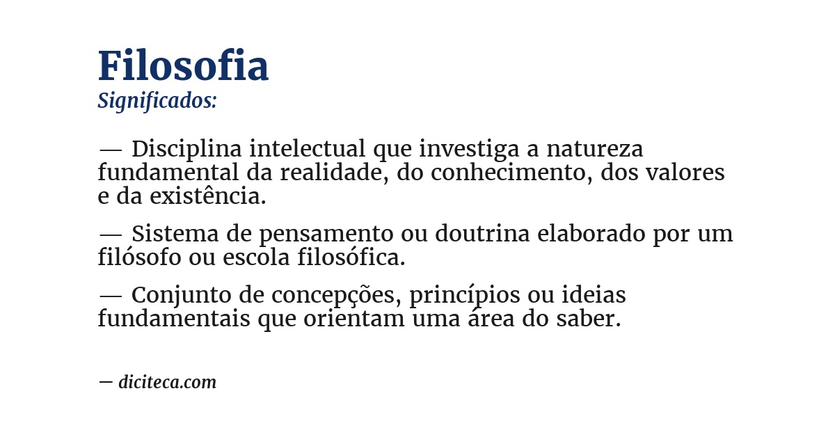 Significado de filosofia