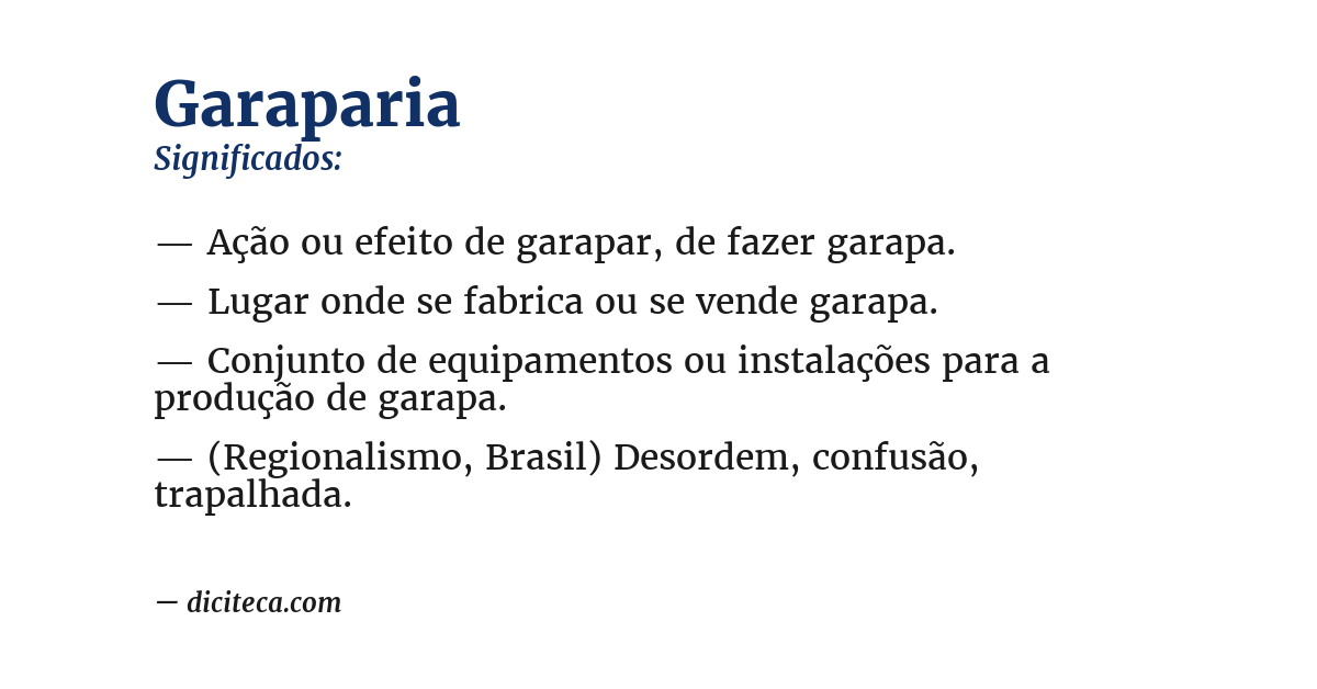 Significado de garaparia