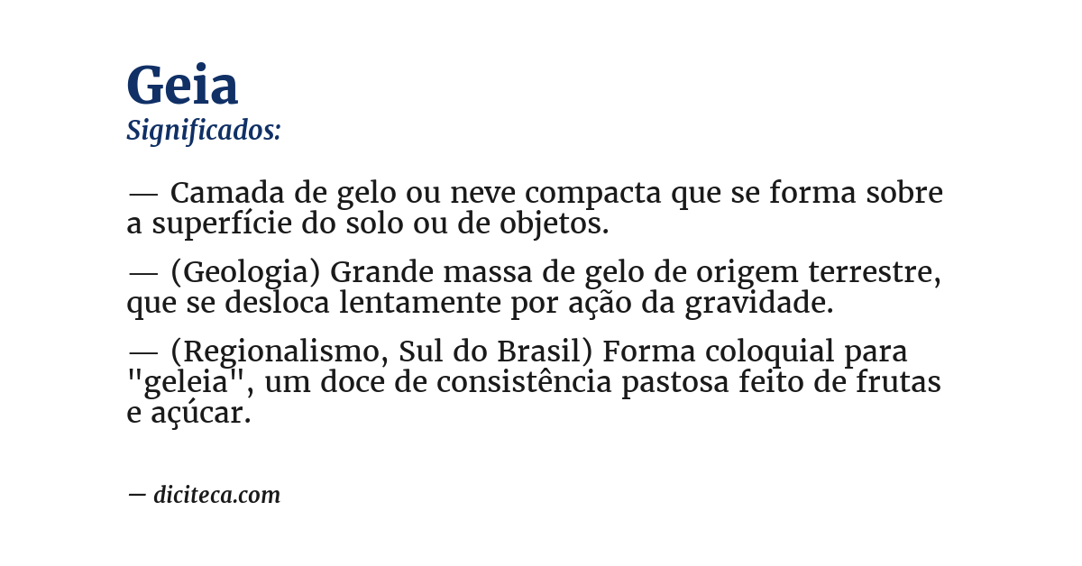Significado de geia
