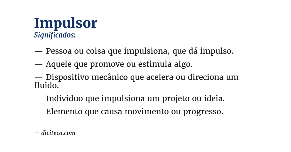 Significado de impulsor