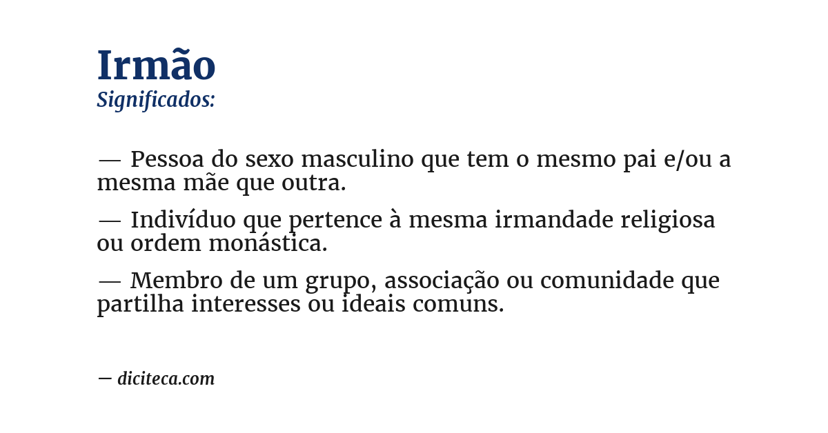 Significado de irmão