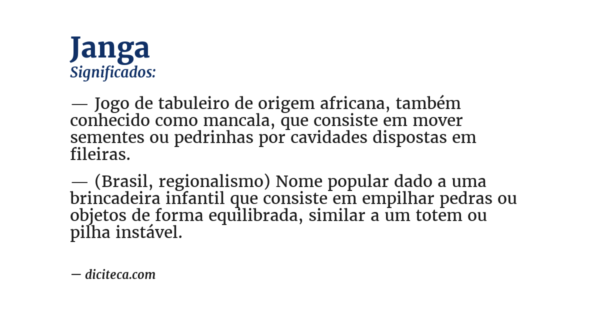 Significado de janga