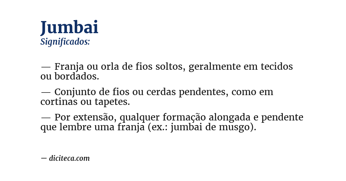 Significado de jumbai