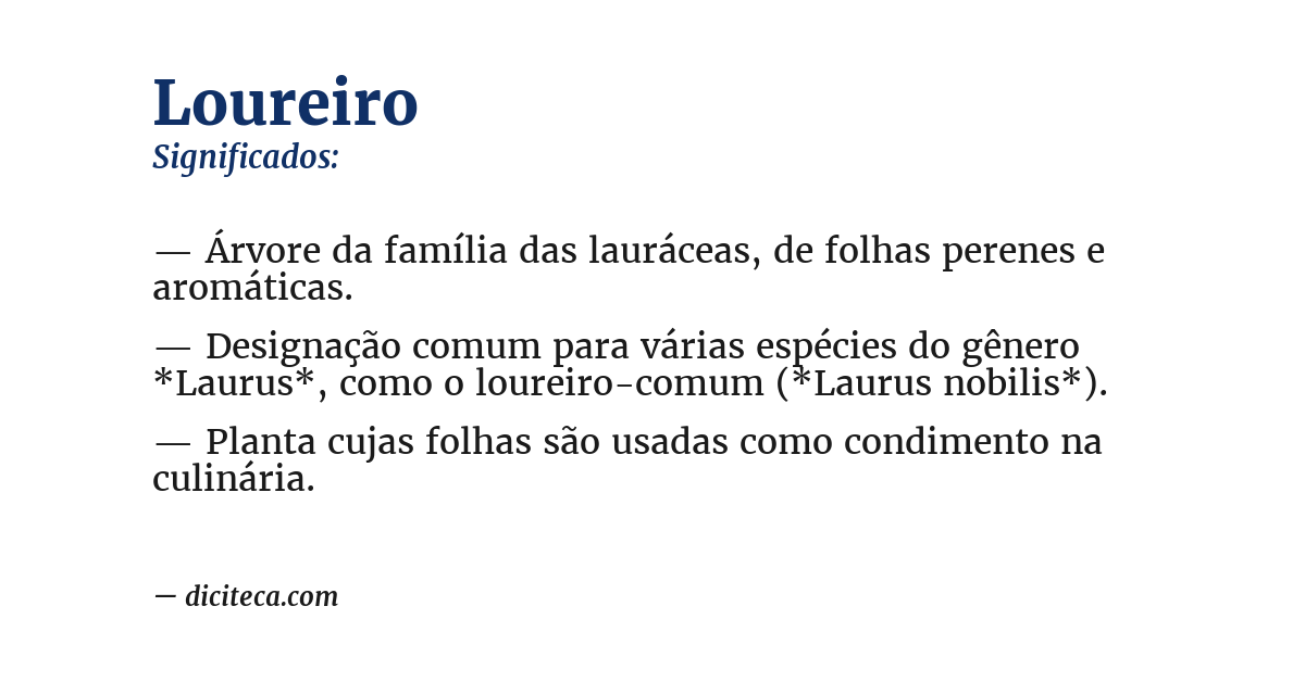 Significado de loureiro