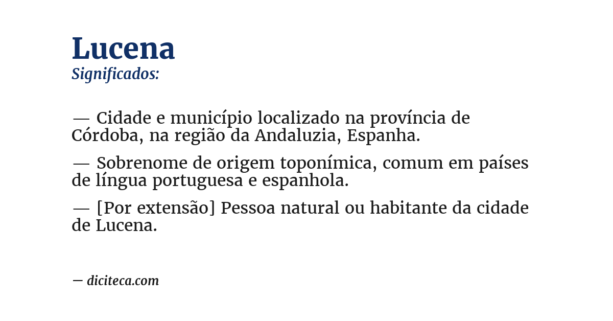 Significado de lucena