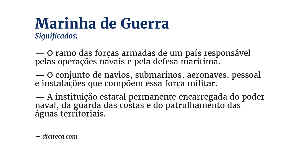 Significado de marinha de guerra
