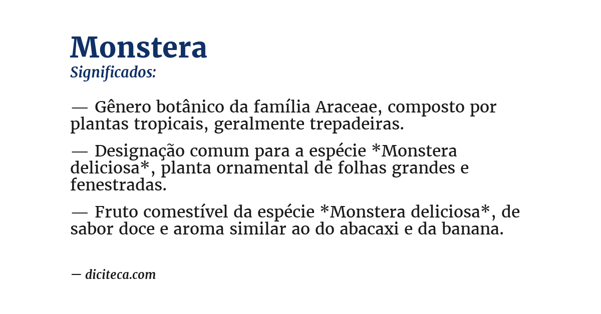 Significado de monstera