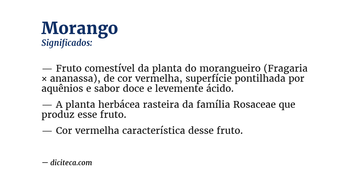Significado de morango